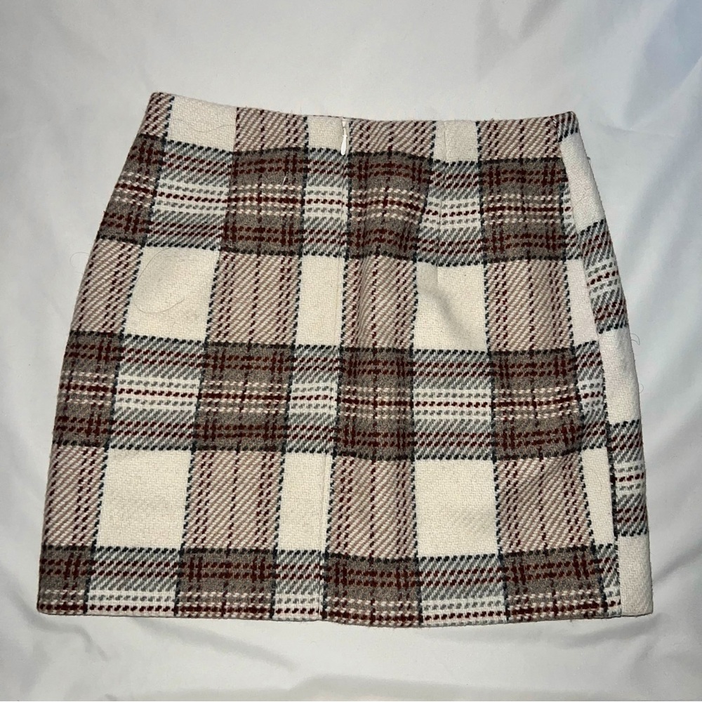H&M Wool Plaid Fall Skirt
